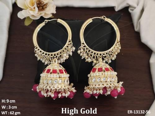 antique-jewellery-cluster-pearls-high-gold-polish-antique-jhumka-earrings-