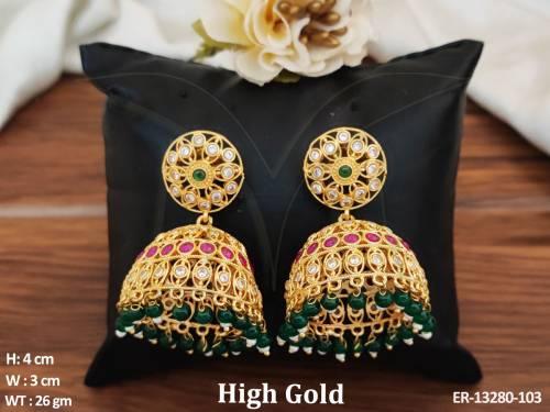 high-gold-polish-antique-jewelry-fancy-party-wear-full-stone-antique-jhumka-earrings-