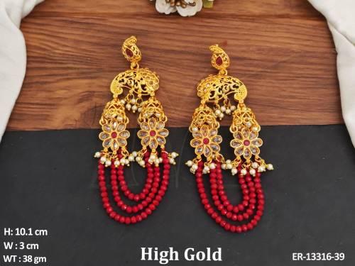 clusterpearls-high-gold-polish-flower-design-antique-earrings-