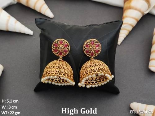 antique-jewellery-beautiful-designer-high-gold-polish-party-wear-earrings-