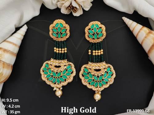 clusterpearls-party-wear-fancy-design-antique-earrings