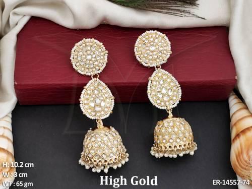antique-high-gold-polish-clustered-pearl-full-stone-party-wear-earrings-
