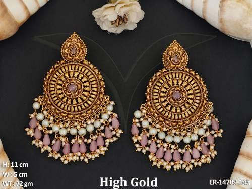 antique-jewellery-stylish-fashionable-high-gold-polish-antique-long-earrings-