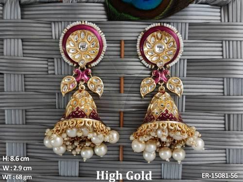designer-beautiful-fancy-style-high-gold-polish-party-wear-earrings-