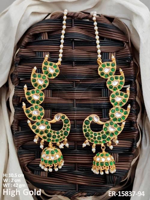 antique-jewellery-high-gold-polish-jhumka-earrings-