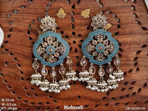 antique-jewellery-design-mehendi-jhumka-earrings-