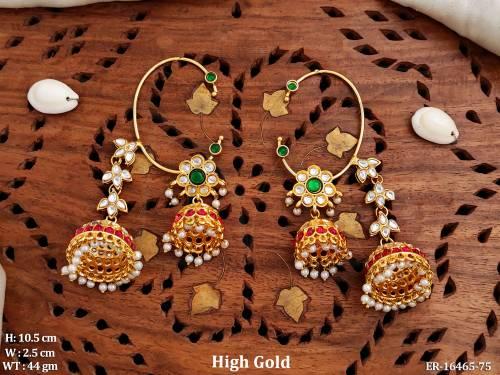 antique-jewellery-high-gold-jhumka-earrings-
