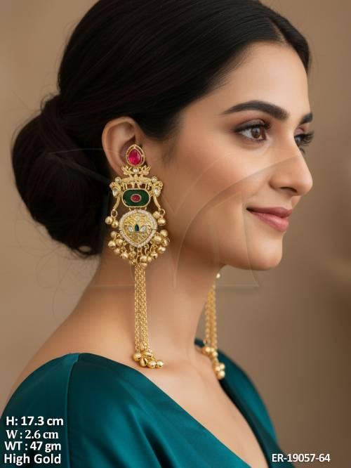 high-gold-finish-antique-peacock-long-chain-earrings-