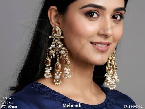 Traditional Antique Jhumka Style Statement Earrings