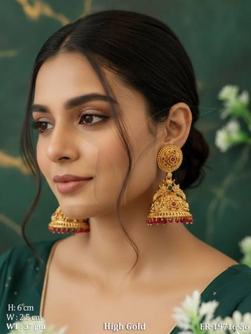 antique-jewellery-high-gold-polish-jhumka-earrings