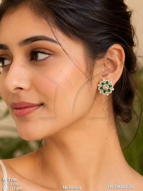 Antique Full Stone Flower Earrings