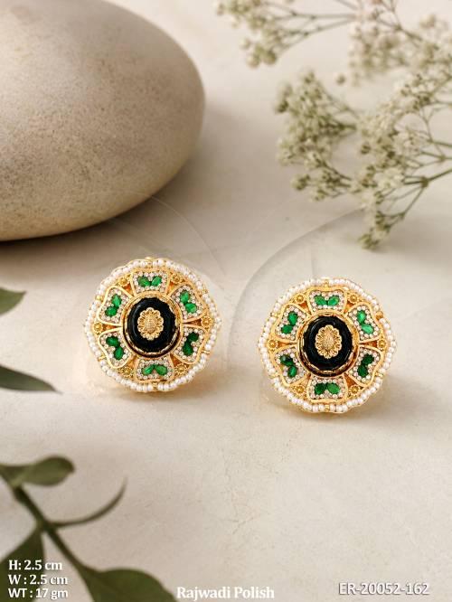 Traditional Pearl Border Floral Earrings