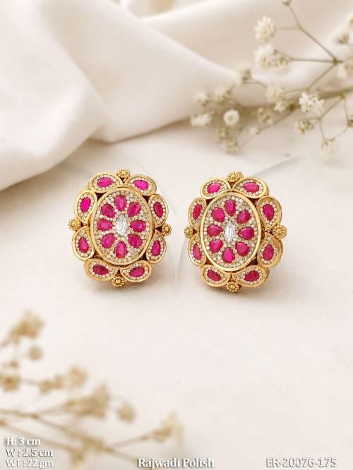 Traditional Rajwadi Finish Earrings