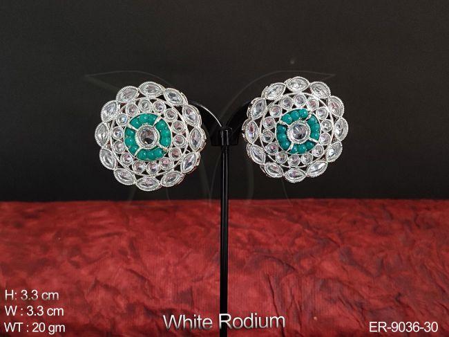 Beautiful Party wear Designer Full White Stones Fancy Style Earring / Studs / Tops — ER-9036-30