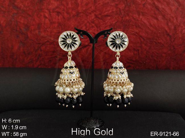 Beautiful Clustered Pearl Party wear Designer Fancy Style Jhumka Earring