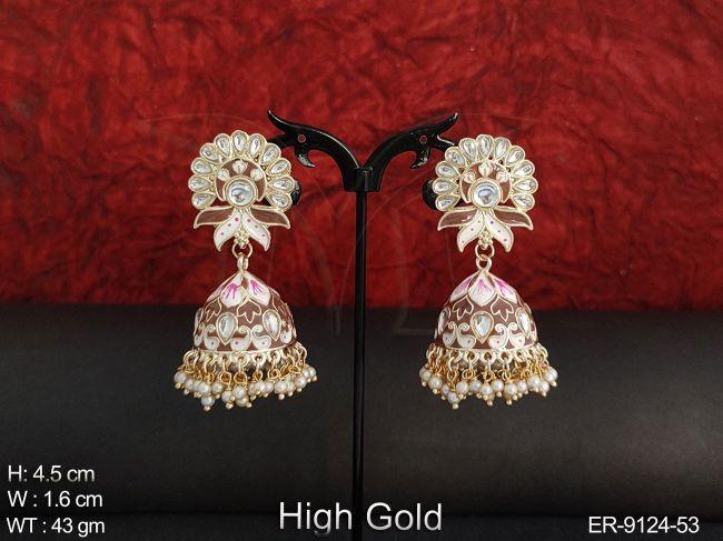 Beautiful Jhumka Clustered Pearl Designer Party wear Earring — ER-9124-53