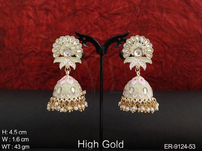 Beautiful Jhumka Clustered Pearl Designer Party wear Earring — ER-9124-53