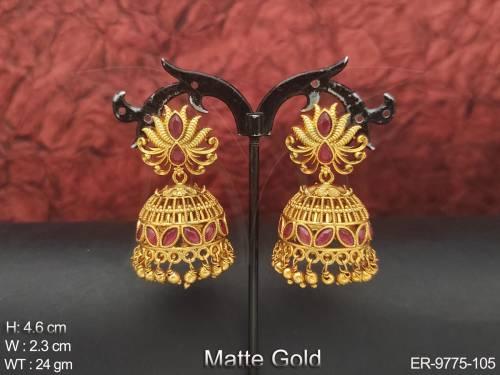 matte-gold-polish-designer-fancy-design-party-wear-earring