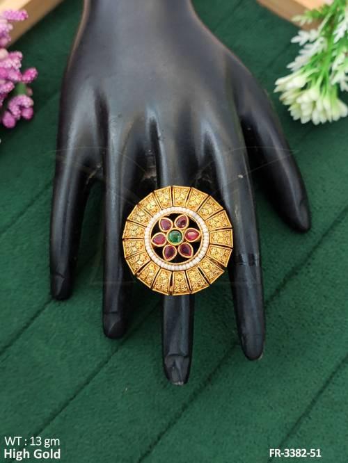 Antique Design High Gold Polish Finger Rings  