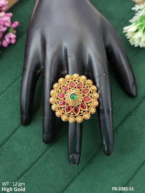 Antique Designer High Gold Polish Finger Rings  