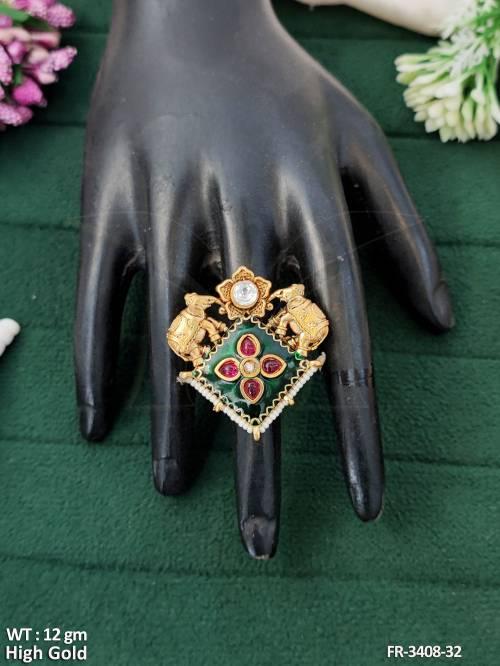 Antique Design   High Gold Polish Finger Rings  