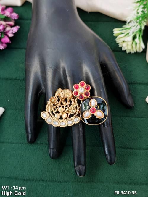 Beautiful High Gold Polish Finger Rings  