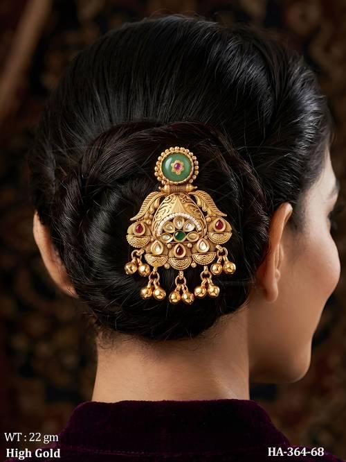 antique-bridal-hair-juda-pin-with-intricate-detailing