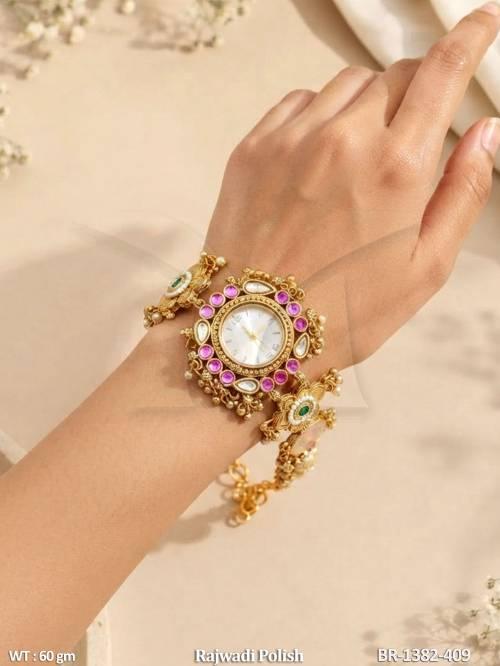 Rajwadi Antique Designer Bracelet Watch
