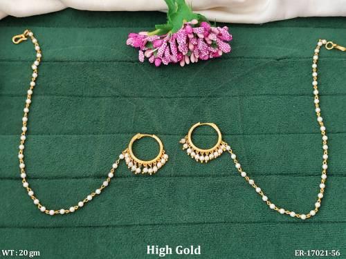 Antique Designer High Gold Polish Party Wear Earrings
