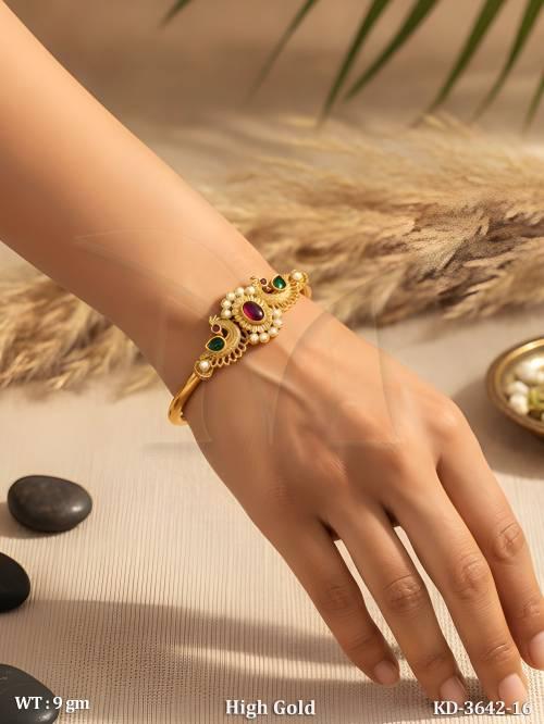 south-indian-peacock-motif-kada-with-pearl-accents
