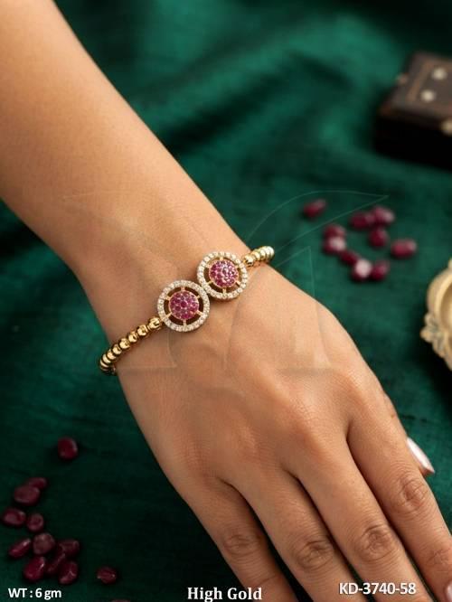 High Gold Polish Antique Designer Kada