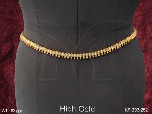 Antique Jewelry High Gold Polish Weadding / Party wear  Fancy Design Antique Kamarpatta (Hip Belt) — KP-293-262