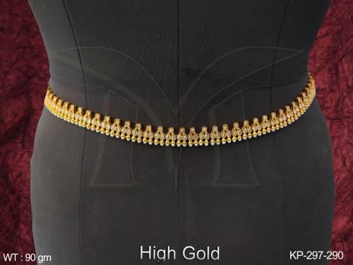Designer High Gold Polish Fancy Desing Party wear Antique Jewellery Kamarpatta (Hip Belt)