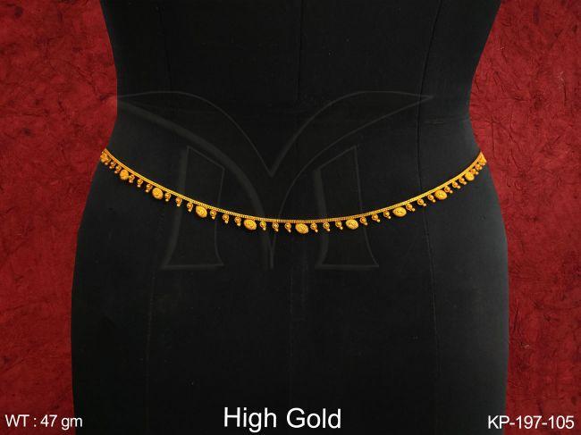 Beautiful Fancy Style Antique Designer Party wear High Gold Polish Kamar Patta (Hip Belt)