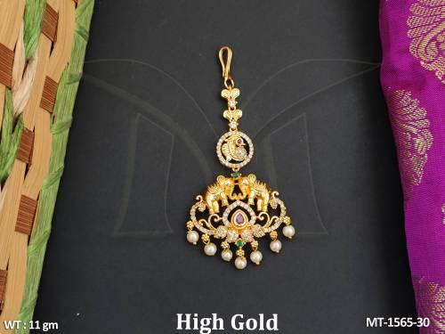 antique-jewellery-high-gold-polish-fancy-designer-party-wear-maang-tikka-