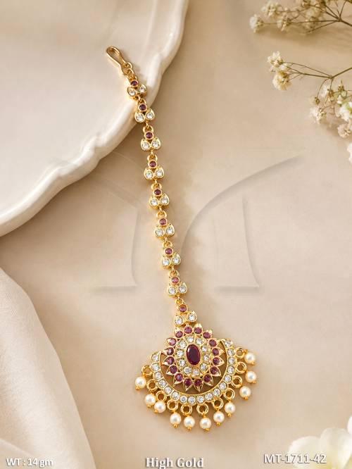Traditional Antique Floral Designer Maang Tikka