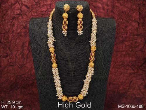 designer-fancy-style-clustered-pearl-antique-long-party-wear-clustered-pearl-mala-set