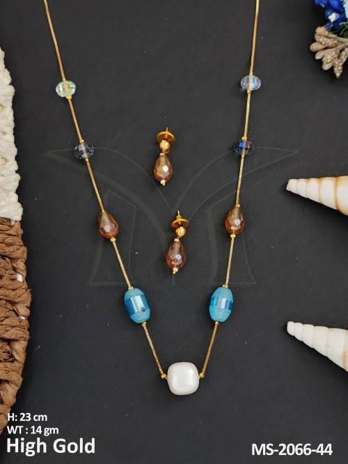 Stylish  Antique Jewellery High Gold Polish Perfect for Festive Wear  Mala Set 
