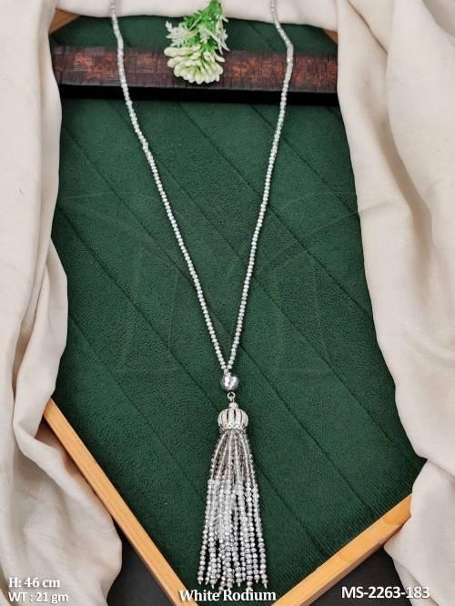 Dazzling Long Crystal Beaded Mala Set