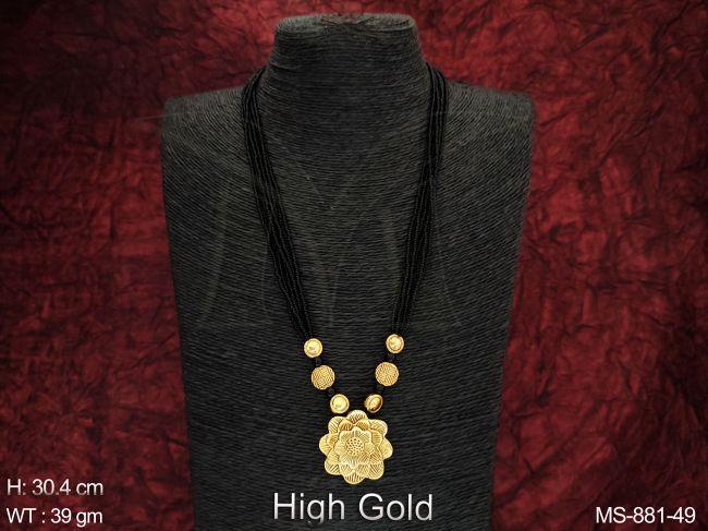 Flower Design Beautiful Pendant Party wear Designer Fancy Mala Set