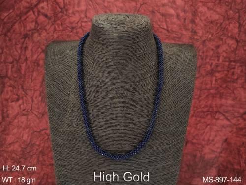 Designer Fancy Style High Gold Polish Party wear Beautiful Long Beaded Mala Set — MS-897-144