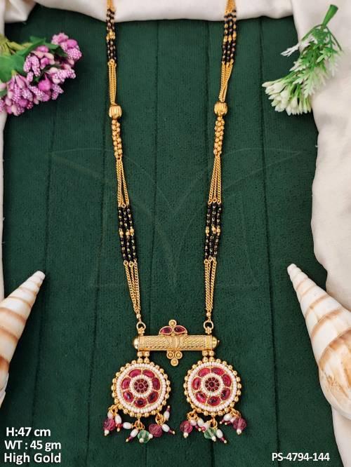 antique-designer-clustered-pearl-high-gold-party-wear-pendant-set-