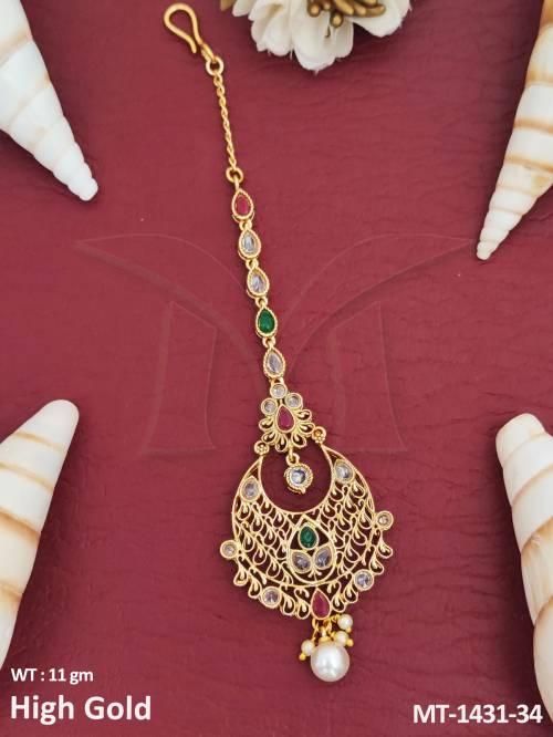 antique-style-designer-fancy-style-party-wear-beautiful-high-gold-polish-antique-maang-tikka