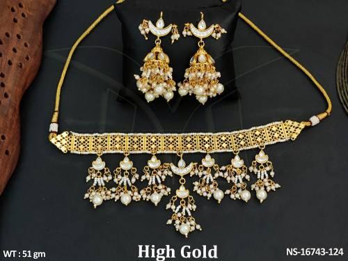 beautiful-high-gold-polish-clustered-pearl-fancy-style-necklace-set-