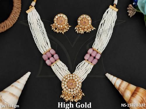 beautiful-antique-jewellery-full-stone-high-gold-polish-clustered-pearl-party-wear-necklace-set-