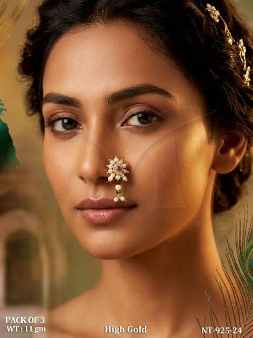 antique-nath-pack-of-3-pearl-floral-design