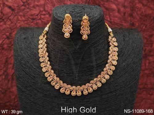 antique-jewellery-beautiful-designer-high-gold-polish-necklace-set-