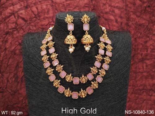 high-gold-polish-fancy-style-party-wer-beautiful-antique-jewellery-short-necklace-set-