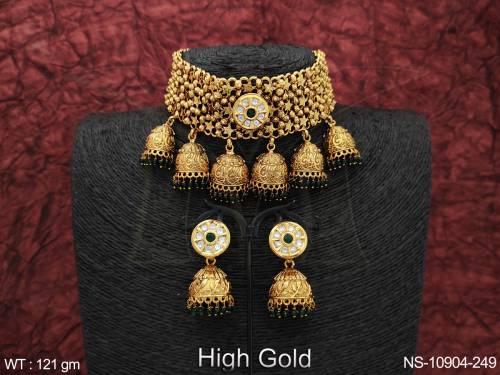 high-gold-polish-fancy-design-jhumka-design-antique-jewellery-beautiful-choker-necklace-set-