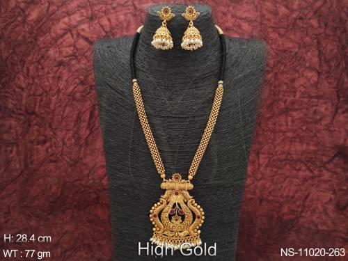 antique-jewellery-fancy-design-party-wear-high-gold-polish-beautiful-long-antique-necklace-set-